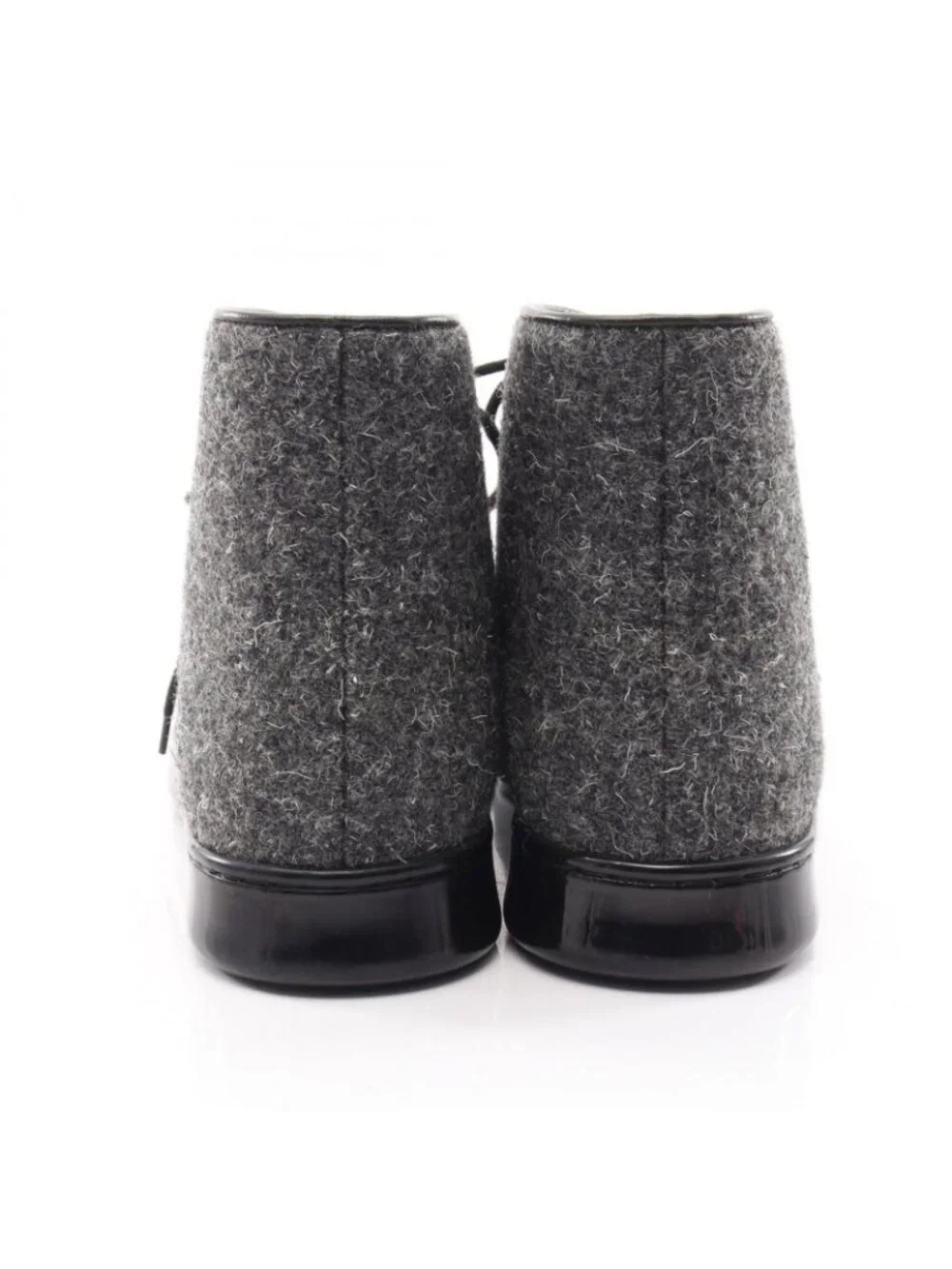 Chanel Sneakers CC Logo Fabric Leather CC Tweed High